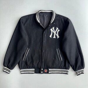 Vintage NY Yankees Reversible Varsity Jacket JH Design 2XL